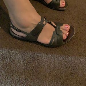 Merrelle chocolate brown sandals